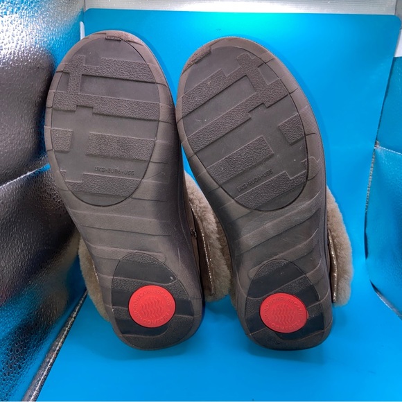 FitFlop MUKLUK SHORTY III Ladies Comfortable  Brown Shimmer Ankle Boots, Sz. 5US - Picture 8 of 9